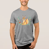 Waterverf eekhoorn Tri-Blend shirt (Voorkant)