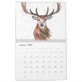Waterverf eekhoorn vos deer bos kalender (Jan 2027)