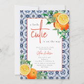 Waterverf Een beetje cutie Baby shower Kaart (Voorkant)