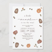 Waterverf een beetje pompoen Baby shower Kaart (Voorkant)