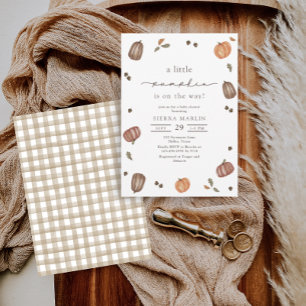 Waterverf een beetje pompoen Baby shower Kaart