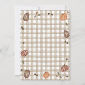 Waterverf een beetje pompoen Baby shower Kaart (Achterkant)