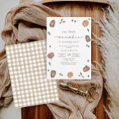 Waterverf een beetje pompoen eerste verjaardag kaart