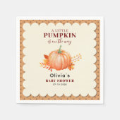 Waterverf een beetje pompoen Schattigee Herfst Bab Servet (Voorkant)