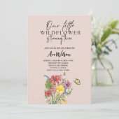 waterverf een beetje wildflower verjaardag kaart (Staand voorkant)