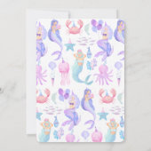 Waterverf Een beetje Zeemeermin Baby shower Kaart (Achterkant)