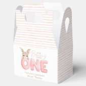 Waterverf Een Bunny is één Birthday gastgabel Bedankdoosjes (Geopend)