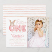 Waterverf Een Bunny is één foto 'Dag' Kaart (Voorkant / Achterkant)