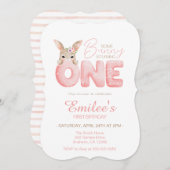 Waterverf Een Bunny is een uitnodiging van één dag (Voorkant / Achterkant)