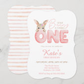 Waterverf Een Bunny is een uitnodiging van één dag (Voorkant / Achterkant)