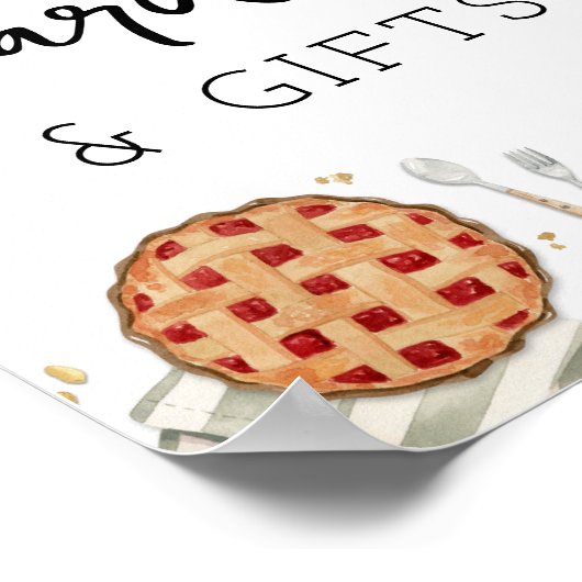 Waterverf Een Cutie Pie Bakken Kaarten & Geschenke Poster (Hoek)