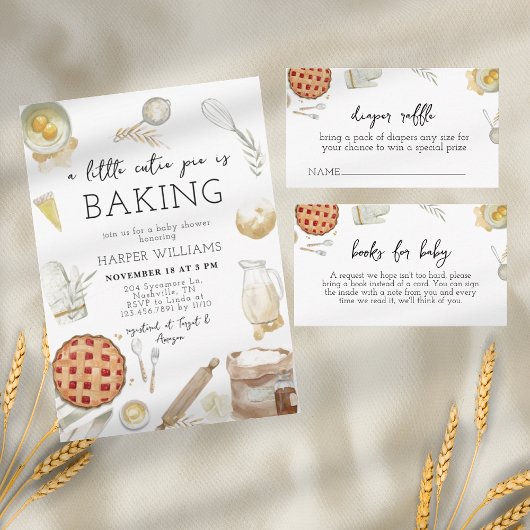 Waterverf Een cutie taart is Baby shower bakken Kaart