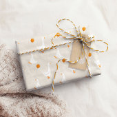 Waterverf Een Gekke Gans Wildflower 1e verjaardag Cadeaupapier