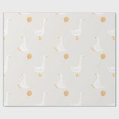 Waterverf Een Gekke Gans Wildflower 1e verjaardag Cadeaupapier (Vlak)