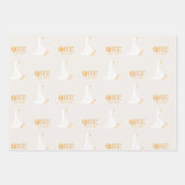 Waterverf Een Gekke Gans Wildflower 1e verjaardag Inpakpapier Vel (Voorkant 2)