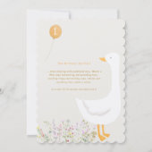 Waterverf Een Gekke Gans Wildflower 1e verjaardag Kaart (Achterkant)