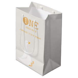 Waterverf Een Gekke Gans Wildflower 1e verjaardag Medium Cadeauzakje
