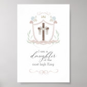 Waterverf een Godsdochter met kruis poster (Voorkant)