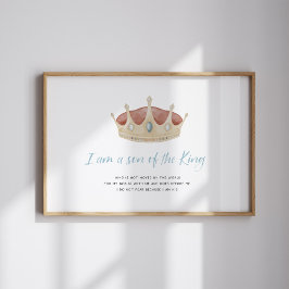 Waterverf een Godszoon met kroonposter Poster