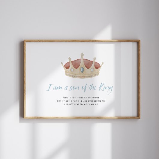 Waterverf een Godszoon met kroonposter Poster