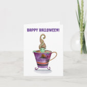Waterverf Een heks Brouwen Happy Halloween Kaart (Voorkant)