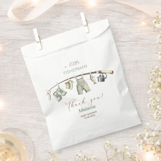 Waterverf een kleine visser baby sPaper Plat Bedankzakje (Geknipt)