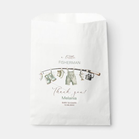 Waterverf een kleine visser baby sPaper Plat Bedankzakje (Voorkant)