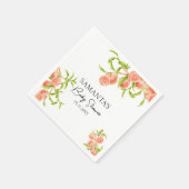 Waterverf Een lief klein perzik Baby shower Servet (Hoek)