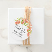 Waterverf Een lief klein perzikje dank u Bedankjes Labels (In situ)