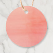 Waterverf Een lief klein perzikje dank u Bedankjes Labels (Achterkant)