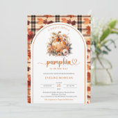 Waterverf Een lief klein pompoen herfst bloemenmei Kaart (Staand voorkant)