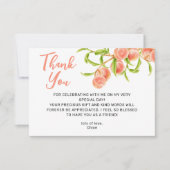 Waterverf een lief perzikje bedankkaart (Voorkant)