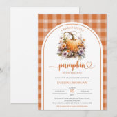 Waterverf Een lieve kleine pompoen herfstplaid Kaart (Voorkant / Achterkant)