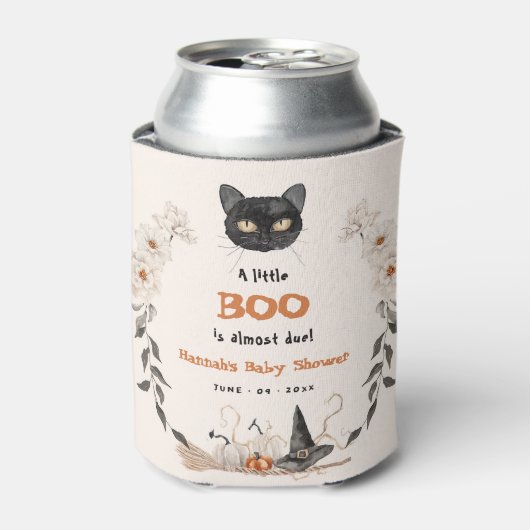 Waterverf Een Little Boo Halloween Baby shower Blikjeskoeler (Blikje Voorkant)