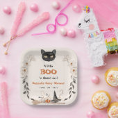 Waterverf Een Little Boo Halloween Baby shower Papieren Bordje (Feest)