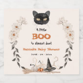 Waterverf Een Little Boo Halloween Baby shower Sparkling Wijnetiket (Enkel label)