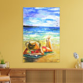 Waterverf - één perfecte dag canvas afdruk (Insitu (Woonkamer))