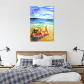 Waterverf - één perfecte dag canvas afdruk (Insitu (Slaapkamer))