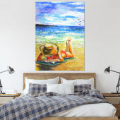 Waterverf - één perfecte dag canvas afdruk (Insitu (Slaapkamer))