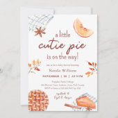 Waterverf Een schatje taart is op de weg Baby show Kaart (Voorkant)