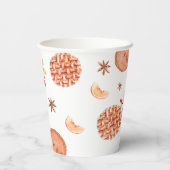 Waterverf Een schatje taart is op de weg Baby show Papieren Bekers (Achterkant)