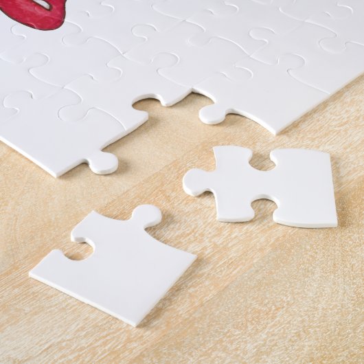 Waterverf een schattige hand getrokken Valentijnsd Legpuzzel (Zijkant)