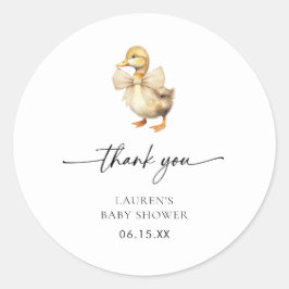 Waterverf eend Baby shower dank u Sticker