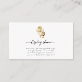 Waterverf Eend Baby shower Display Douche Informatiekaartje