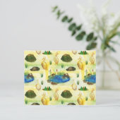 Waterverf eend briefkaart (Staand voorkant)