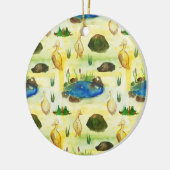 Waterverf eend keramisch ornament (Links)