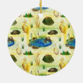 Waterverf eend keramisch ornament (Achterkant)