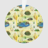 Waterverf eend ornament (voorkant)