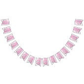 Waterverf Eend Roze Bloem Bunting Flag Vlaggetjes (Alle)