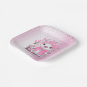 Waterverf Eend Roze Bloemen Papier Bord (Gebogen)